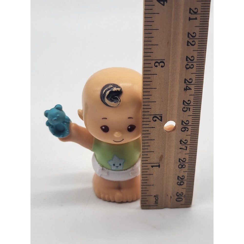 Fisher-Price Little-People Replacement Baby, Green Star Shirt, Blue Rattle GLT76 - Picture 9 of 9